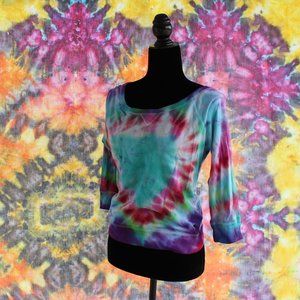Tie Dyed Hippie Heart Rainbow Abercrombie & Fitch